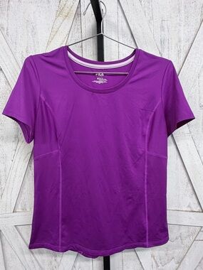 FILA Women's Purple Moisture-Wick Athletic Tee